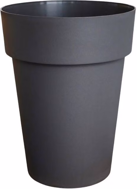 Lemon Pavilion Furniture and Decor Cleo High Planter Tub in Black and Dark Grey, W: 39.5 cm, D: 39.5 cm, H: 55 cm – 1