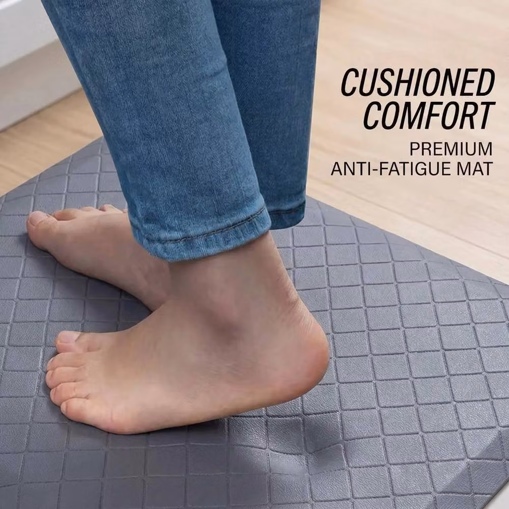 Pawnora Anti Fatigue Kitchen Mat in Grey, W: 67 cm x D: 127 cm Half Moon – 2