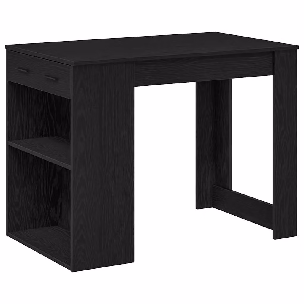 Berkfield Modern Writing Desk in Black Oak, W/D/H: 102 x 62 x 77.5 cm – 2