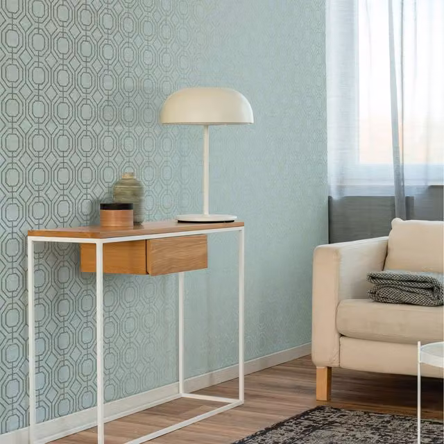 Superfresco Easy Luxe Geometric Abstract Wallpaper in Beige and Champagne