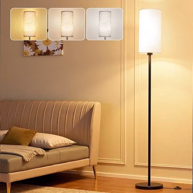 Havendro Black LED Floor Lamp with Dimmable CCT and Magnetic Remote Control – 1