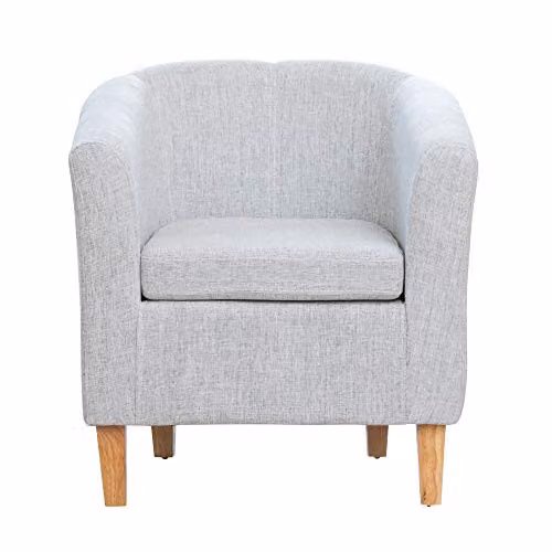 Artemis Home Alderwood Fabric Tub Chair Armchair in Grey, Width: 68 cm – 2