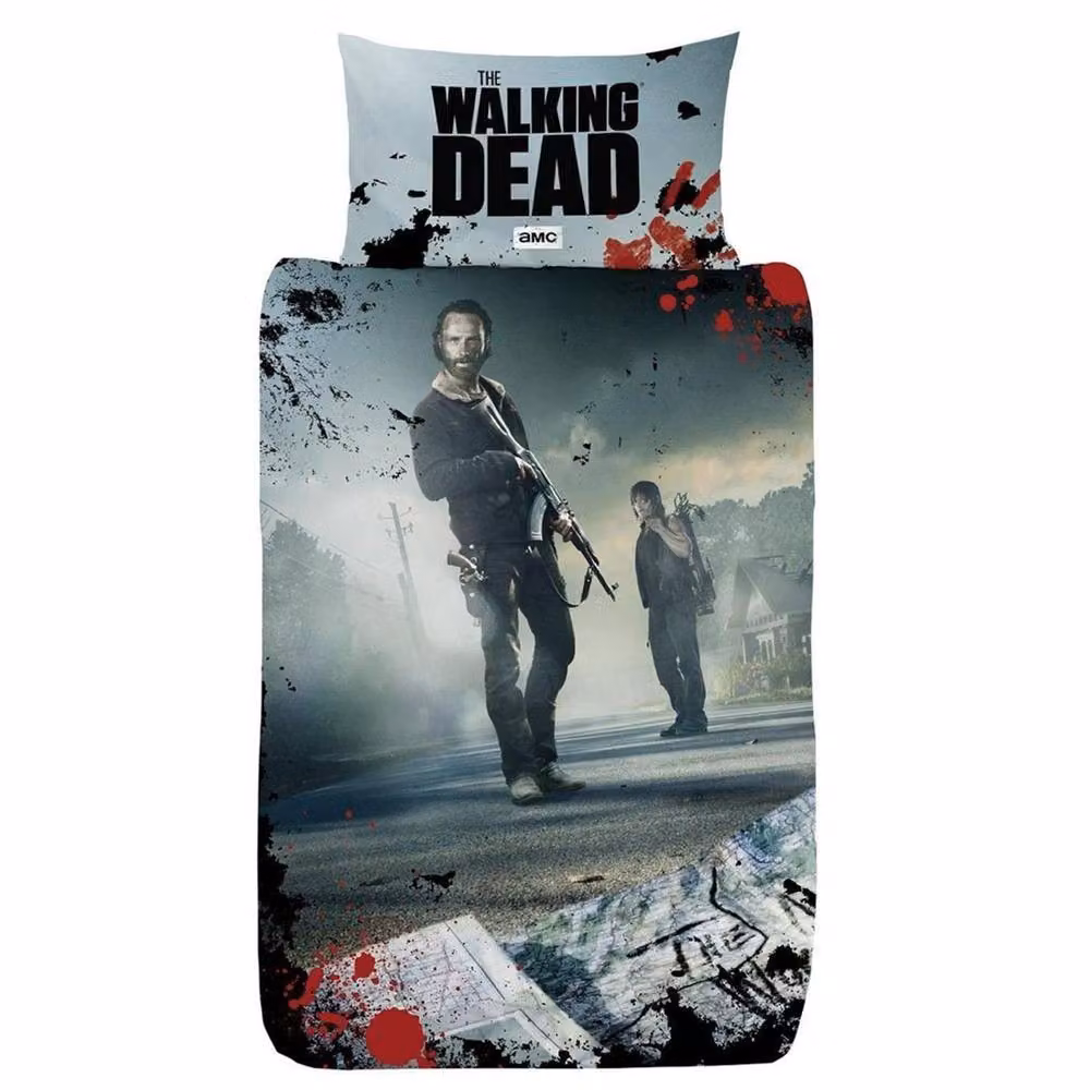 The Walking Dead Rick and Daryl Reversible Duvet Set and Pillowcase, Multicolour, W/D/H: 90 x 200 cm – 2