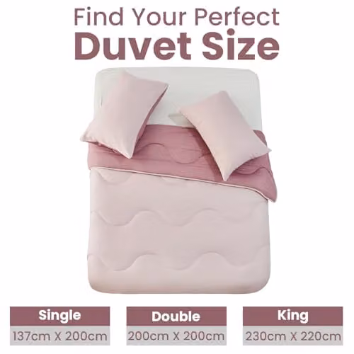 Gaveno Cavailia King Size Coverless Microfibre Duvet with Pillowcases, 10.5 Tog, Pink, W: 230 cm x L: 220 cm – 2