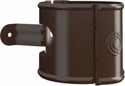 Lindab Brown Galvanised Steel Universal Downpipe Clip, 87mm