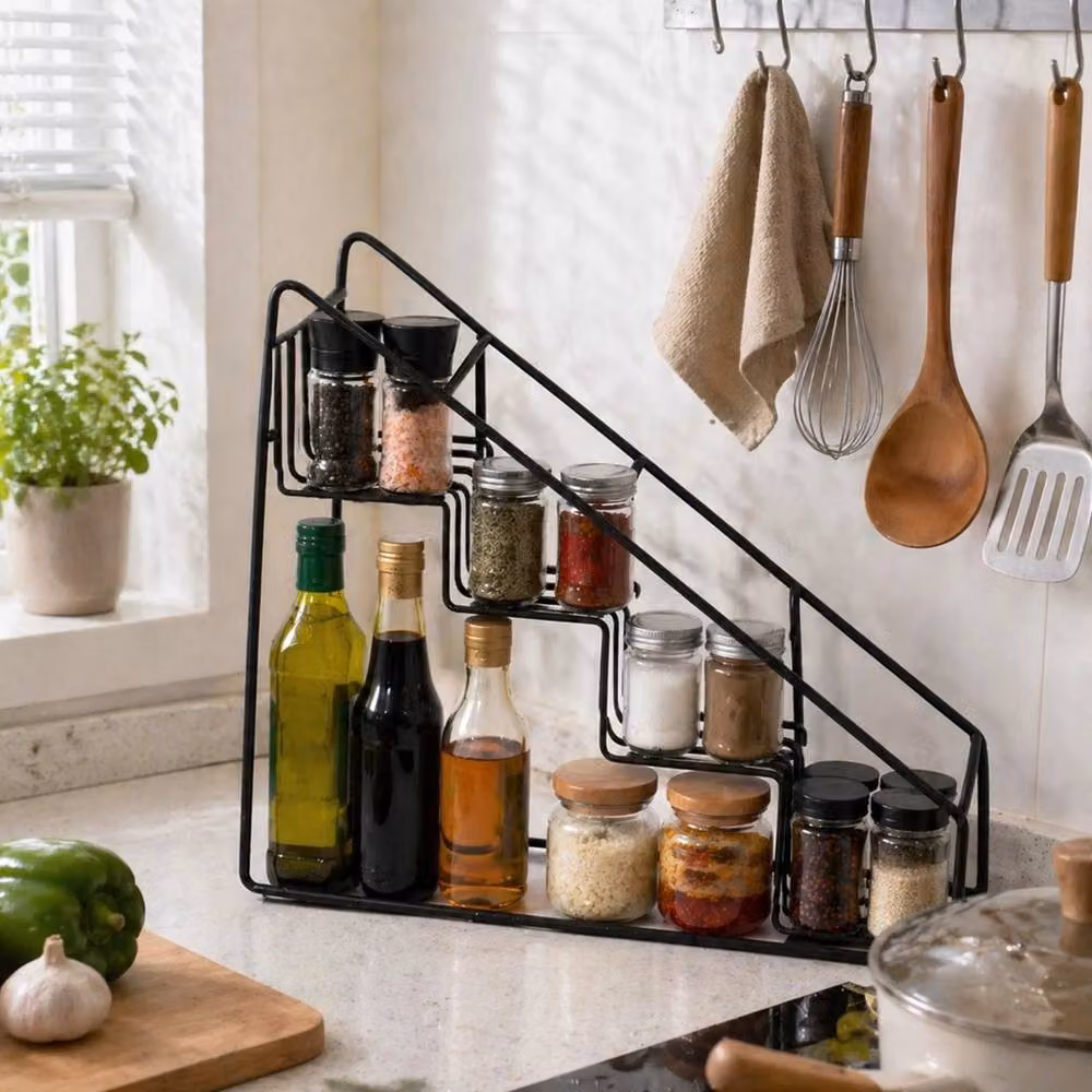 Havendro 4 Tier Stainless Steel Coffee Syrup Rack in Black – 2