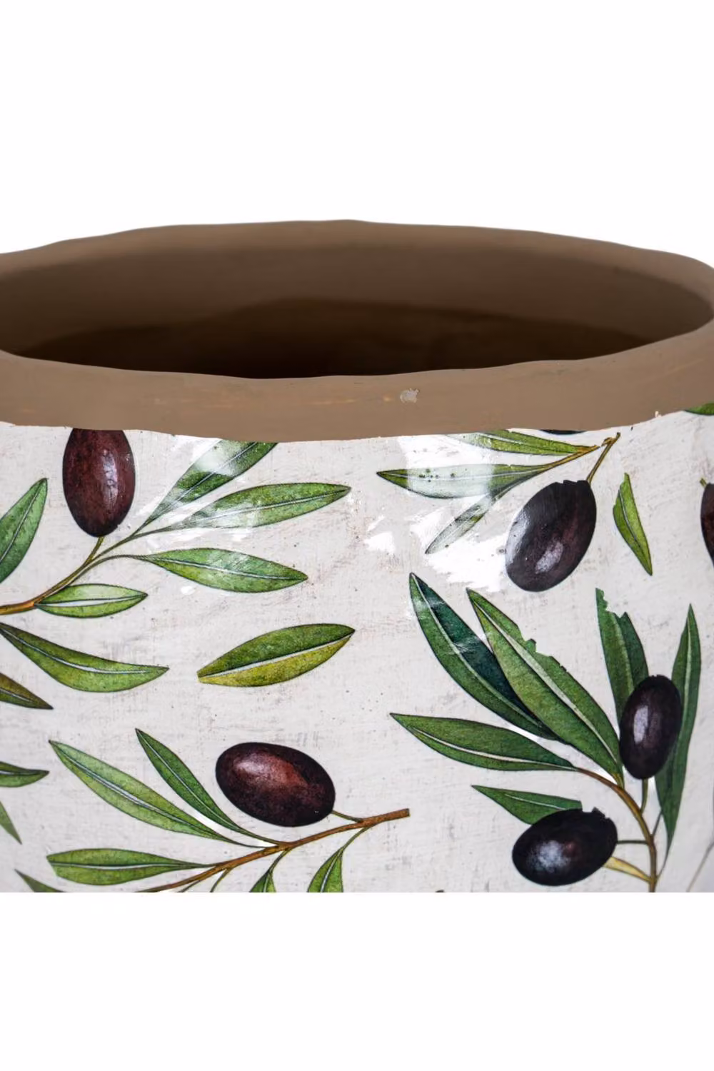 KDMD Verdal Olive Medium White Ceramic Tabletop Planter – 2