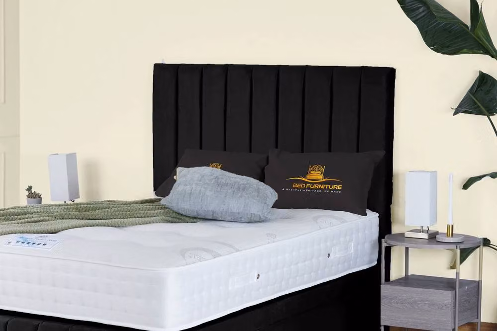 UK Bed Furniture Hamilton Modern Upholstered Ottoman Storage Divan Bed with End Lift and 54 Inch Headboard in Black, W/D/H: 140 x 200 cm – 2