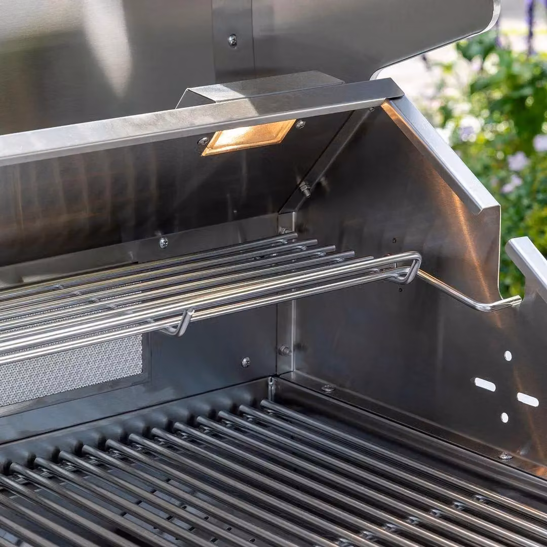 Norfolk Grills KITCHEN600 Silver Stainless Steel Gas Outdoor Barbeque with Side Burner and Warming Rack – 2