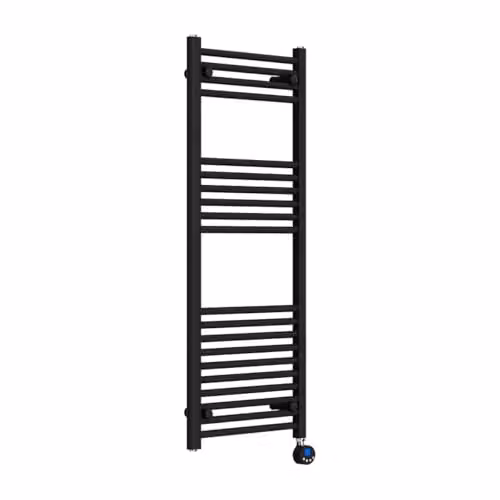 Lux Heat Black Metal Electric Ladder Towel Radiator H 120 cm x W 50 cm – 1