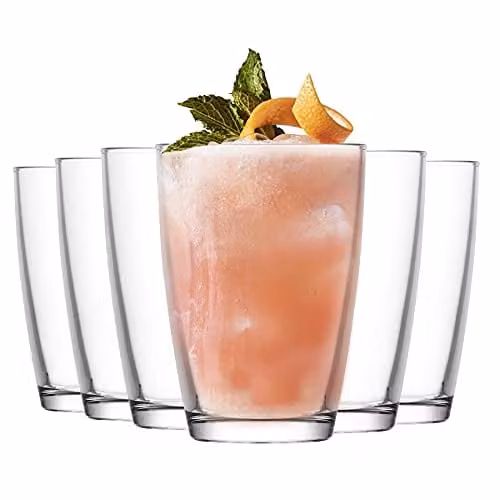 LAV Vega Highball Glass Tumbler Set, Transparent, Pack of 6, 415ml