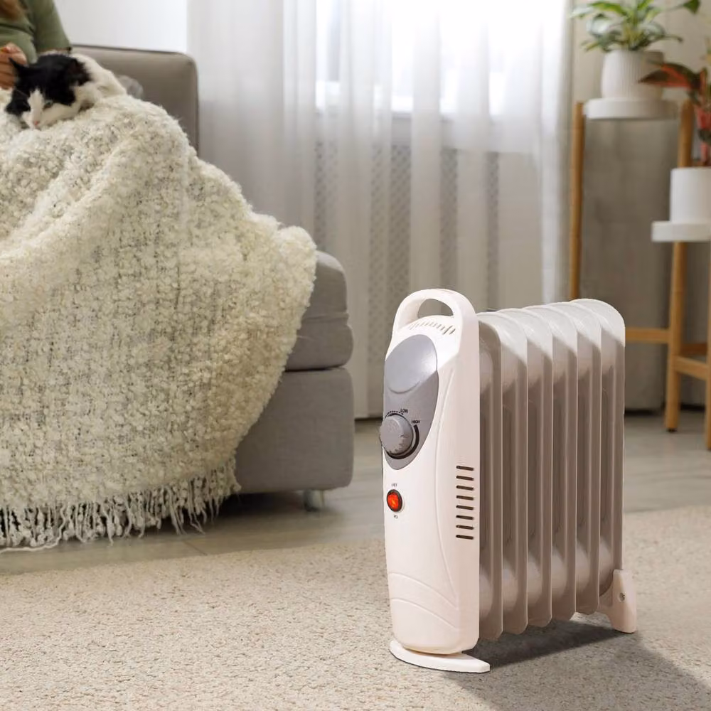 Bravich LTD Fine Elements 800W Mini Oil Filled Radiator in White and Multicolour with Thermostat, Freestanding – 6