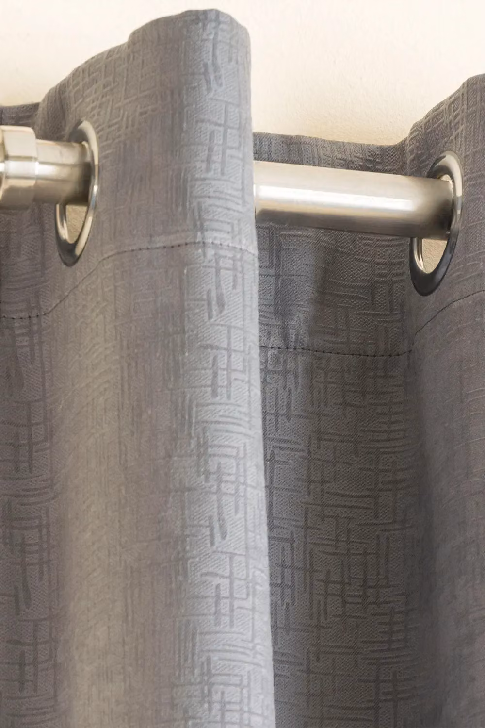 Enhanced Living Vogue Grey Eyelet Thermal Noise Reducing Dim Out Curtains Pair, Width: 117 cm, Height: 137 cm – 2