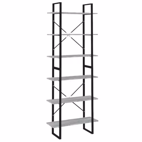 vidaXL Grey Industrial Freestanding High Cabinet with Internal Shelves, W/D/H: 80 x 30 x 210 cm – 1