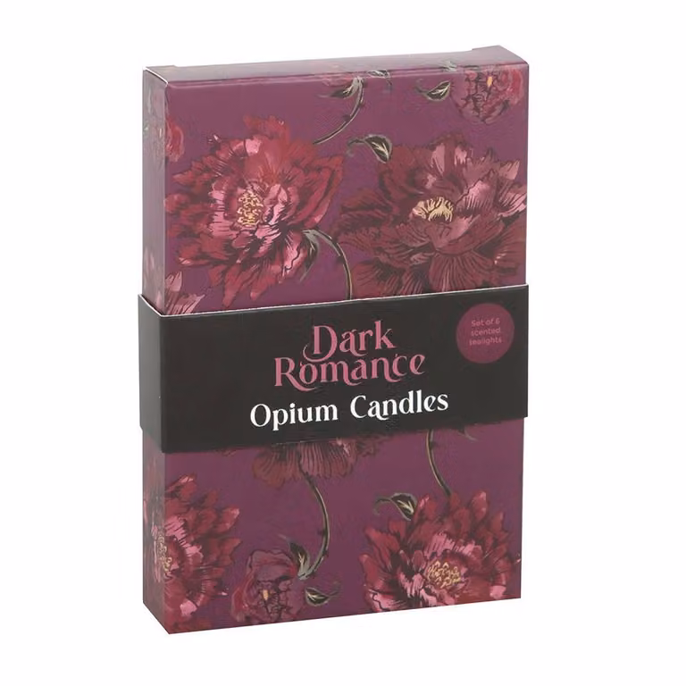 Something Different Dark Romance Silver Tealight Candles, Pack of 6
