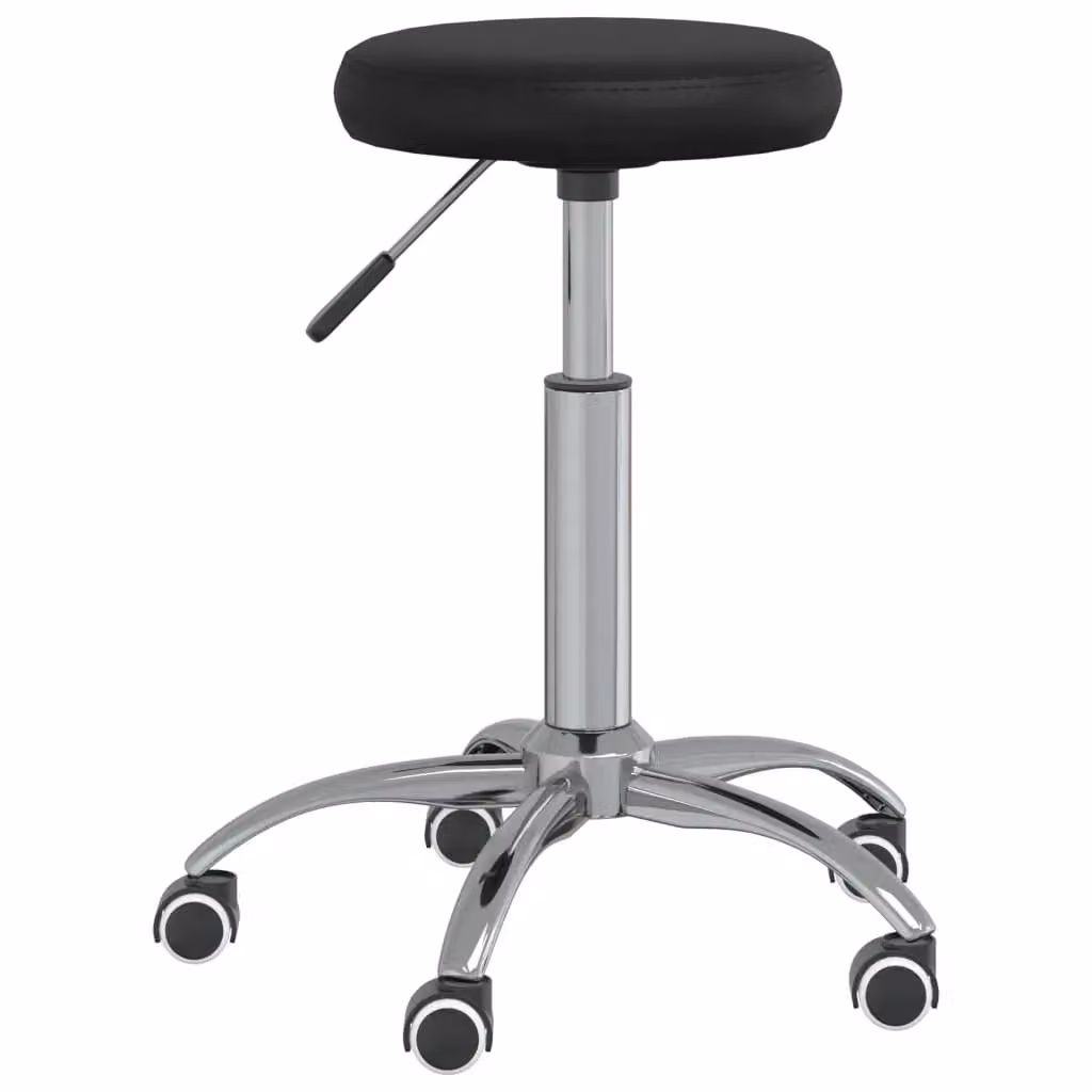 Berkfield Modern Home Office Swivel Task Chair in Black Faux Leather – 2