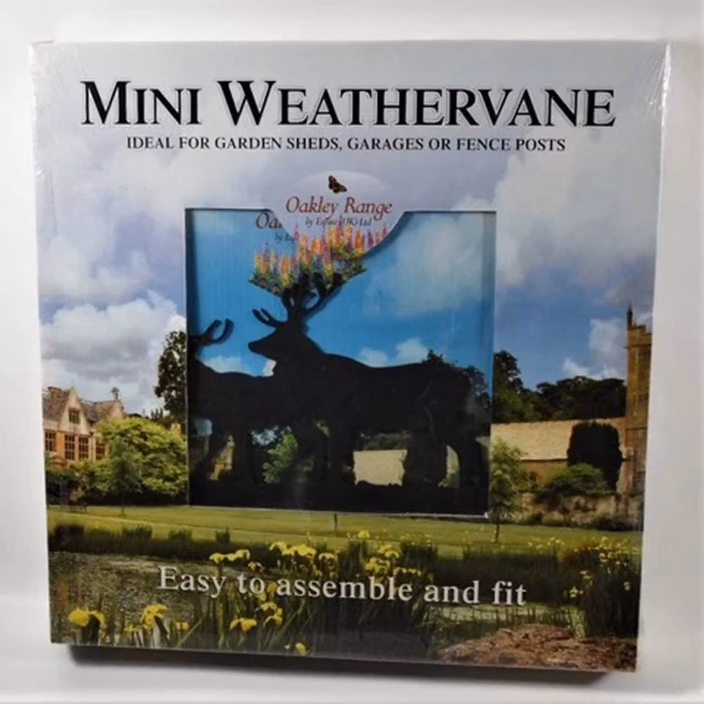 Buttercup Farm Mini Stag Weathervane in Black Steel, W38 x D38 x H54 cm – 4
