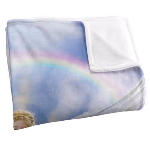 JQ Licensing Jlo Angel Rainbow Silky Touch Super Soft Fleece Throw Blanket, Multicolour, W: 91 cm, D: 147 cm – 2
