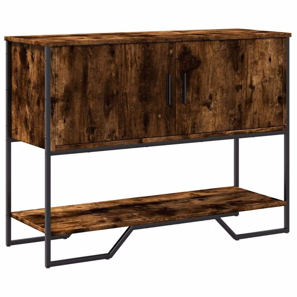 Berkfield Home Smoked Oak Console Table in Brown, W/D/H: 100 x 35 x 74.5 cm – 2
