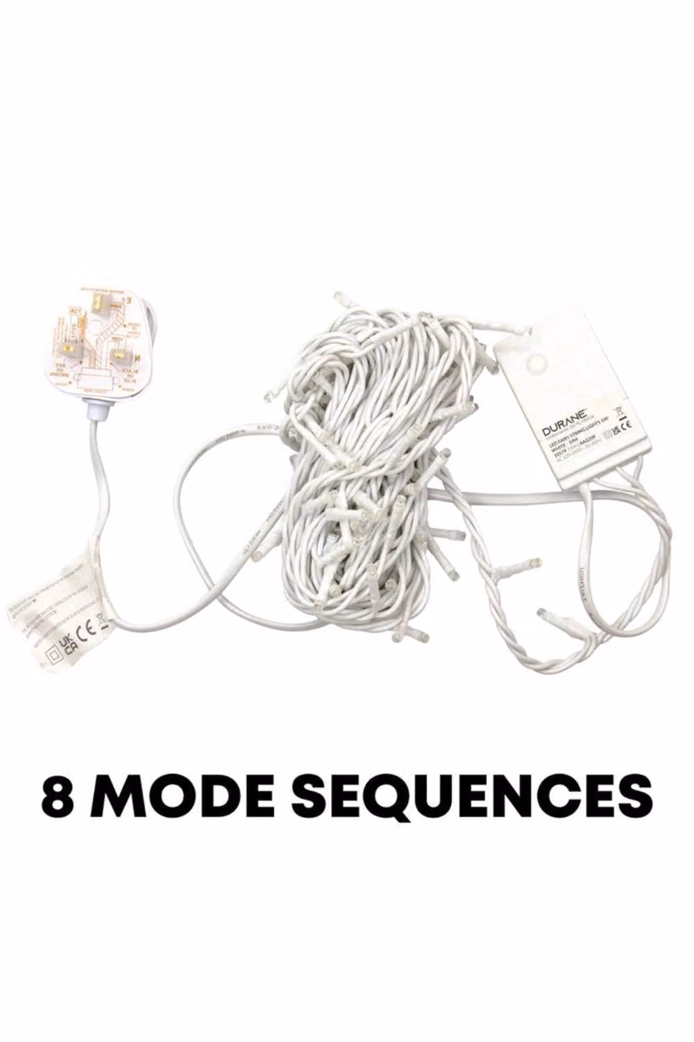 KDMD 100 LED Fairy String Lights with 8 Modes, 10m Length, White Wire, UK Plug – 2