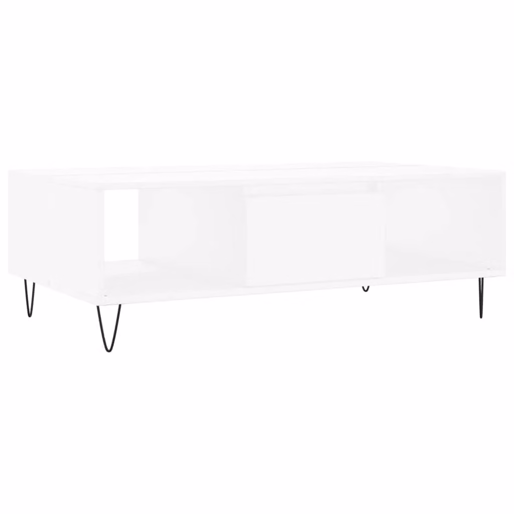Berkfield Home Modern White Coffee Table, W/D/H: 104 x 60 x 35 cm – 2