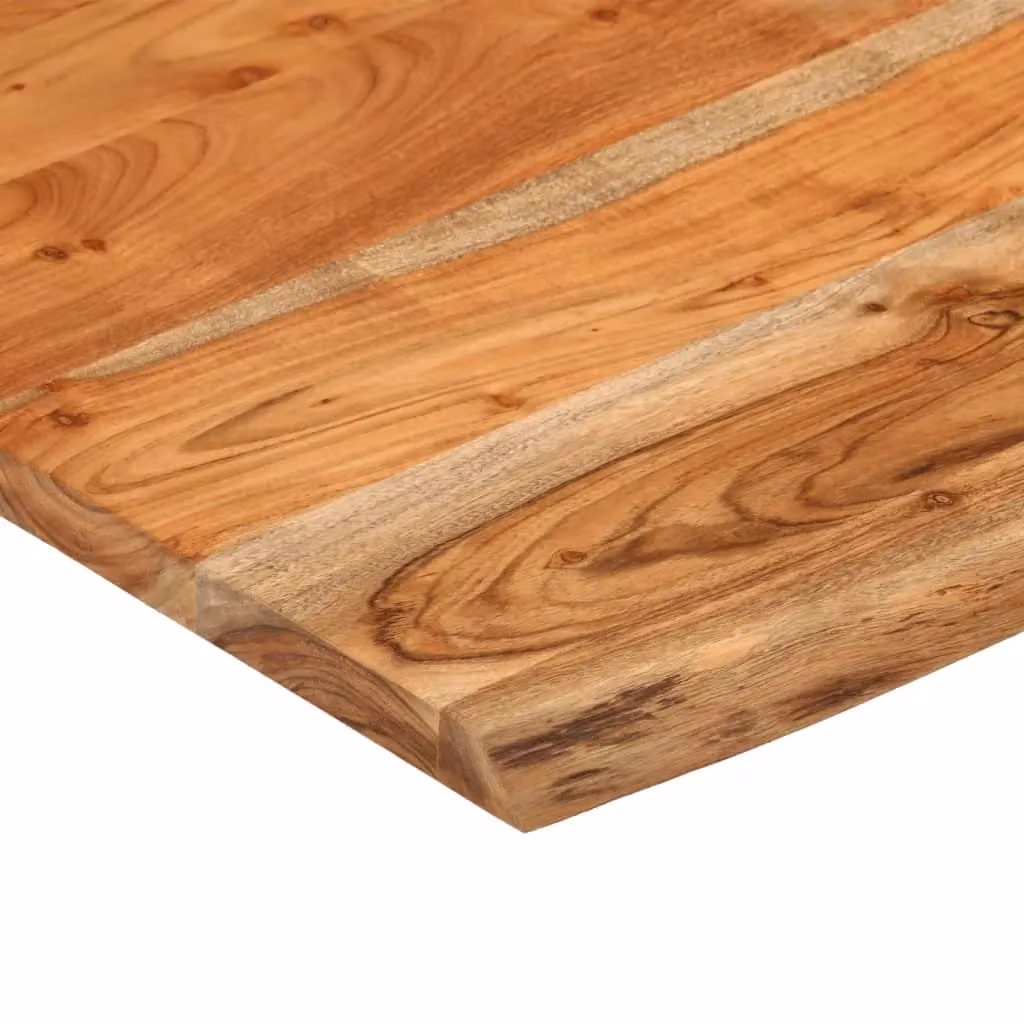 Berkfield Home Brown Acacia Wood Square Wall Shelf with Live Edge, W/D/H: 40 x 40 x 3.8 cm – 4