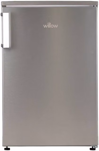 Willow 126L Under Counter Small Fridge in Silver, Width: 55 cm, Depth: 39 cm, Height: 84.5 cm