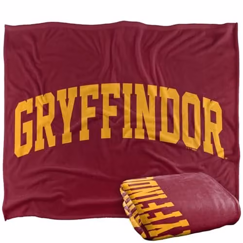 LOGOVISION Harry Potter Arched Gryffindor Super Soft Fleece Throw Blanket, Red/Multicolour, W: 127 cm x L: 152.4 cm – 1