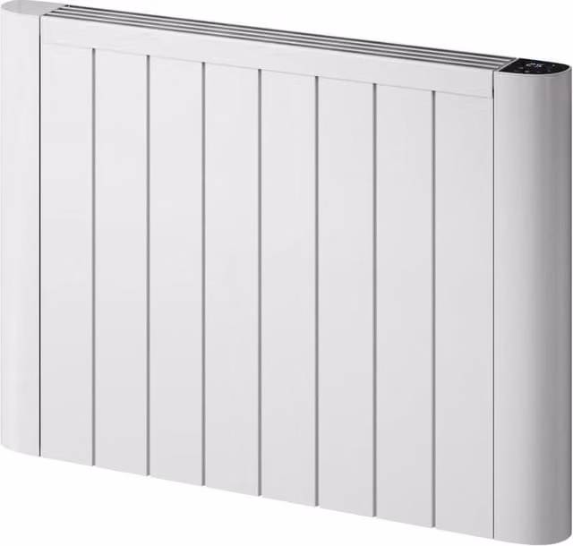 Bathroom Kingdom Serre White Designer Horizontal Aluminium Radiator W: 58 cm, H: 80 cm