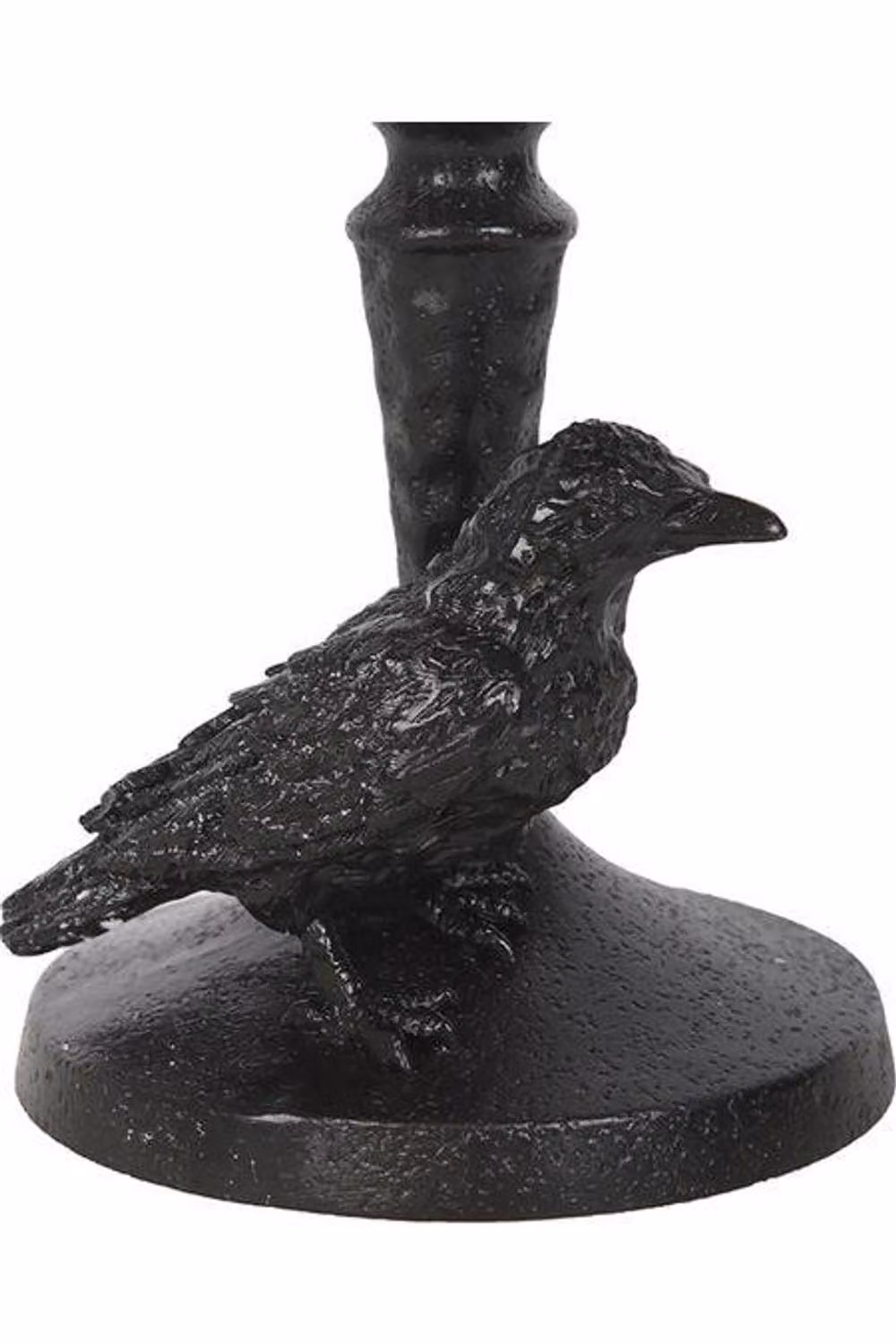 KDMD Mystic Raven Gothic Pillar Candle Holder in White and Black – 2