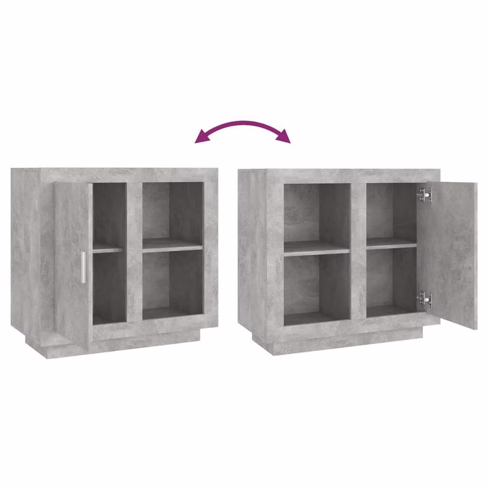 Berkfield Home Modern Sideboard in Matt Concrete Grey – 3