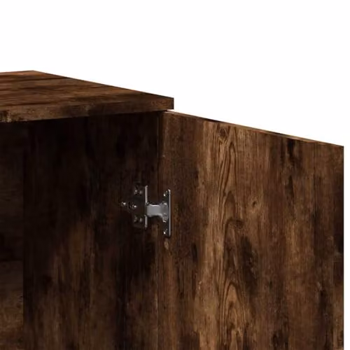 vidaXL Set of 2 Modern Smoked Oak Sideboards in Brown, W/D/H: 79 x 38 x 80 cm – 4