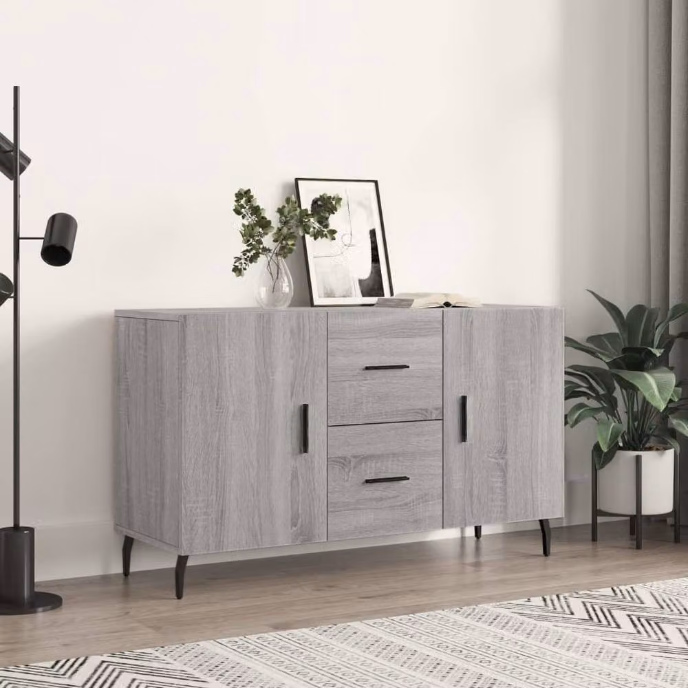 Berkfield Home Grey Sonoma Sideboard in Engineered Wood W/D/H: 100 x 36 x 60 cm – 2