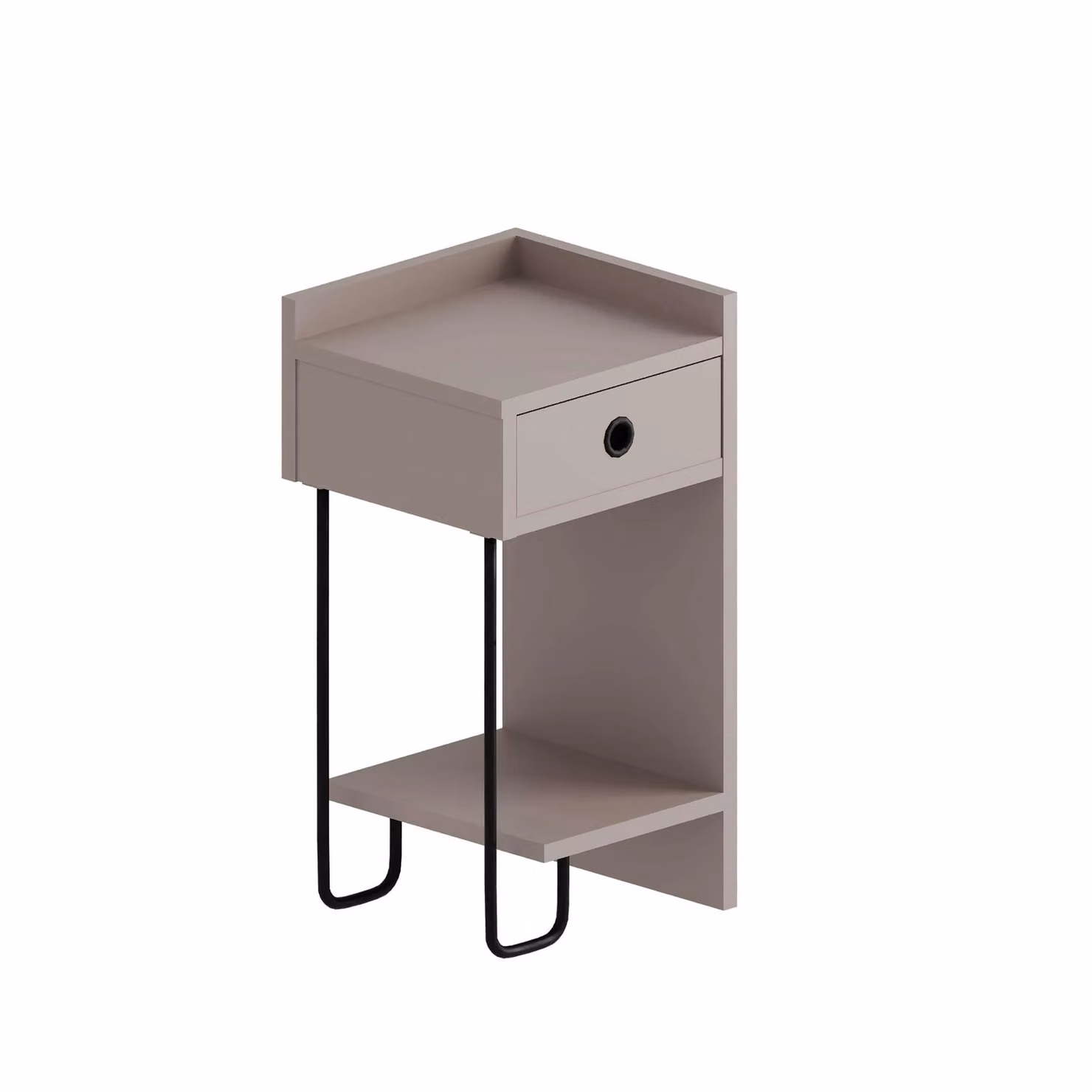 Decortie Sirius Modern Bedside Table in Grey, W/D/H: 32 x 30 x 60 cm – 2