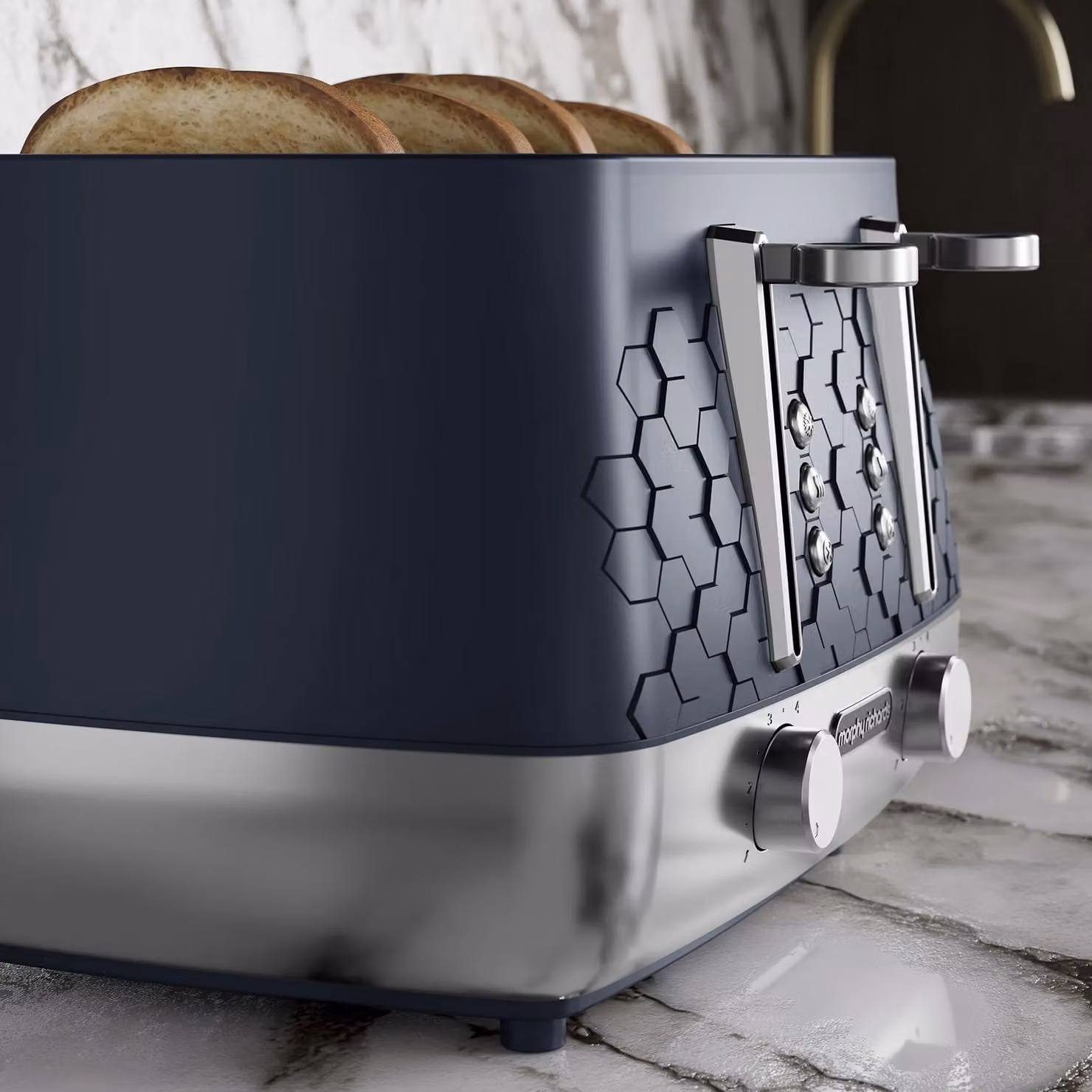 Morphy Richards Cassini Outer Space Kettle and 4 Slice Toaster Set in Dark Navy Blue – 3