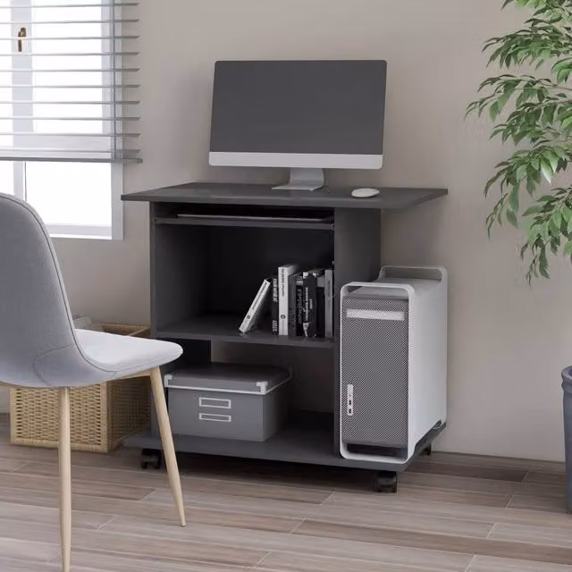 Berkfield Home Modern Computer Desk in Grey, W/D/H: 80 x 50 x 75 cm – 1