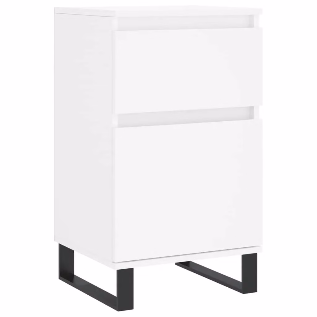 Berkfield Home Classic White Sideboard in MDF and Metal, W/D/H: 40 x 35 x 70 cm – 2