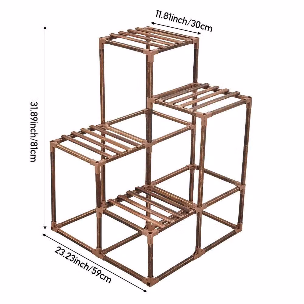 EONLION Brown Wooden Plant Stand and Garden Planter Rack – 2