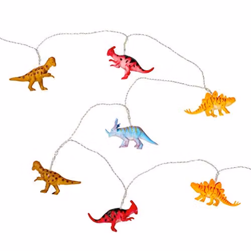 Lights4fun Dinosaur Battery Operated LED Fairy String Lights with Timer, Warm White – 2