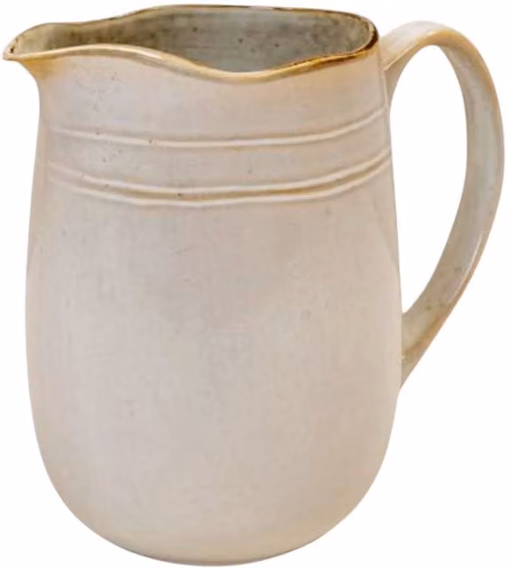 Four Candle Handcrafted White Ceramic Rustic Serving Jug and Vase