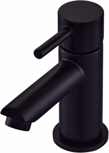 BATHWEST Brass Single Lever Basin Mixer Tap in Matte Black