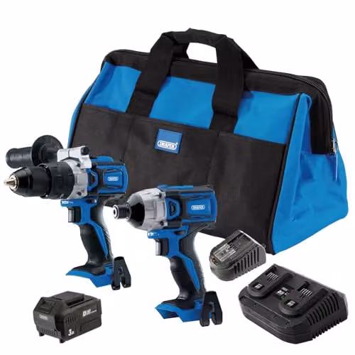 Draper 70367 D20 Combi/Driver Kit 4.0 + 3.0 in Blue