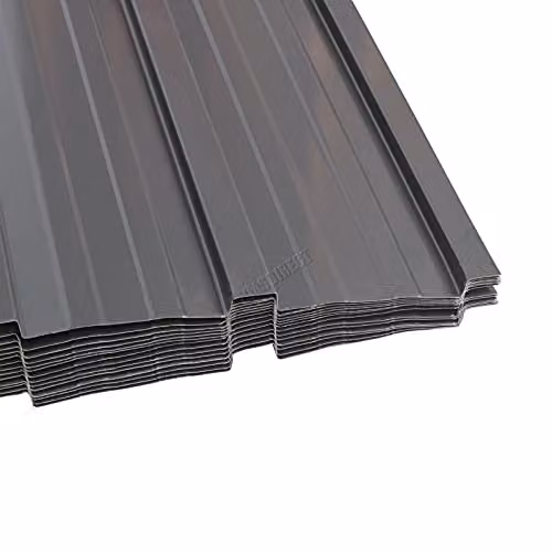 BIRCHTREE 24 Pack Corrugated Steel Roof Sheets, Grey, W: 450 mm, H: 1080 mm – 4