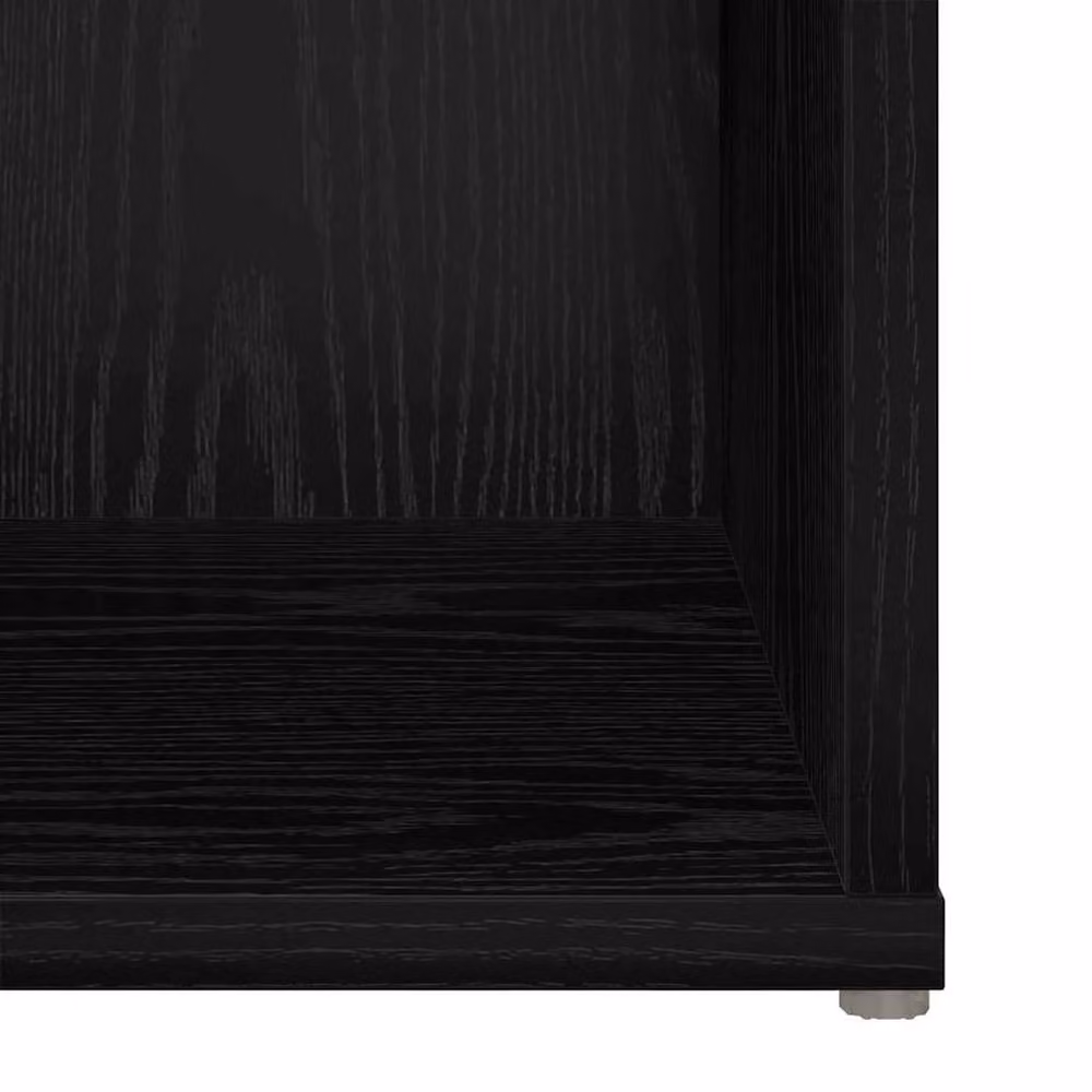 Berkfield Home Black Oak TV Cabinet with Storage and Media Compartments – 4