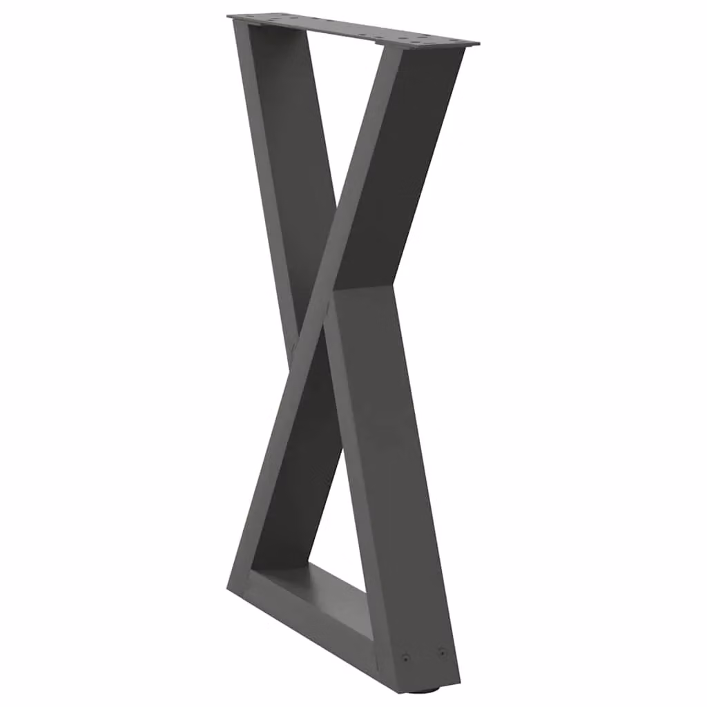 Berkfield Home Steel Dining Table Legs, 2 Pieces, Anthracite, H: 72-73.3 cm x W: 50 cm – 3