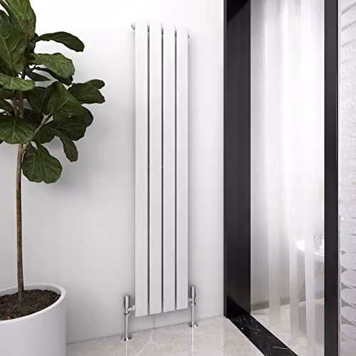 MCC Direct Designer Flat Panel Double Radiator, White, H 160 cm x W 27.2 cm x D 27.2 cm