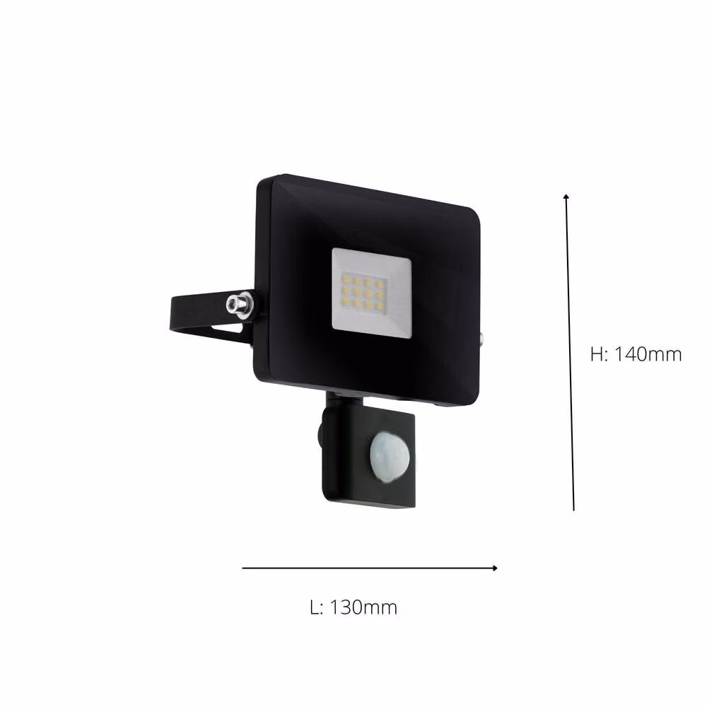 Eglo FAEDO3 LED Wall Spotlight with Motion and Dusk Sensor, Black – 4