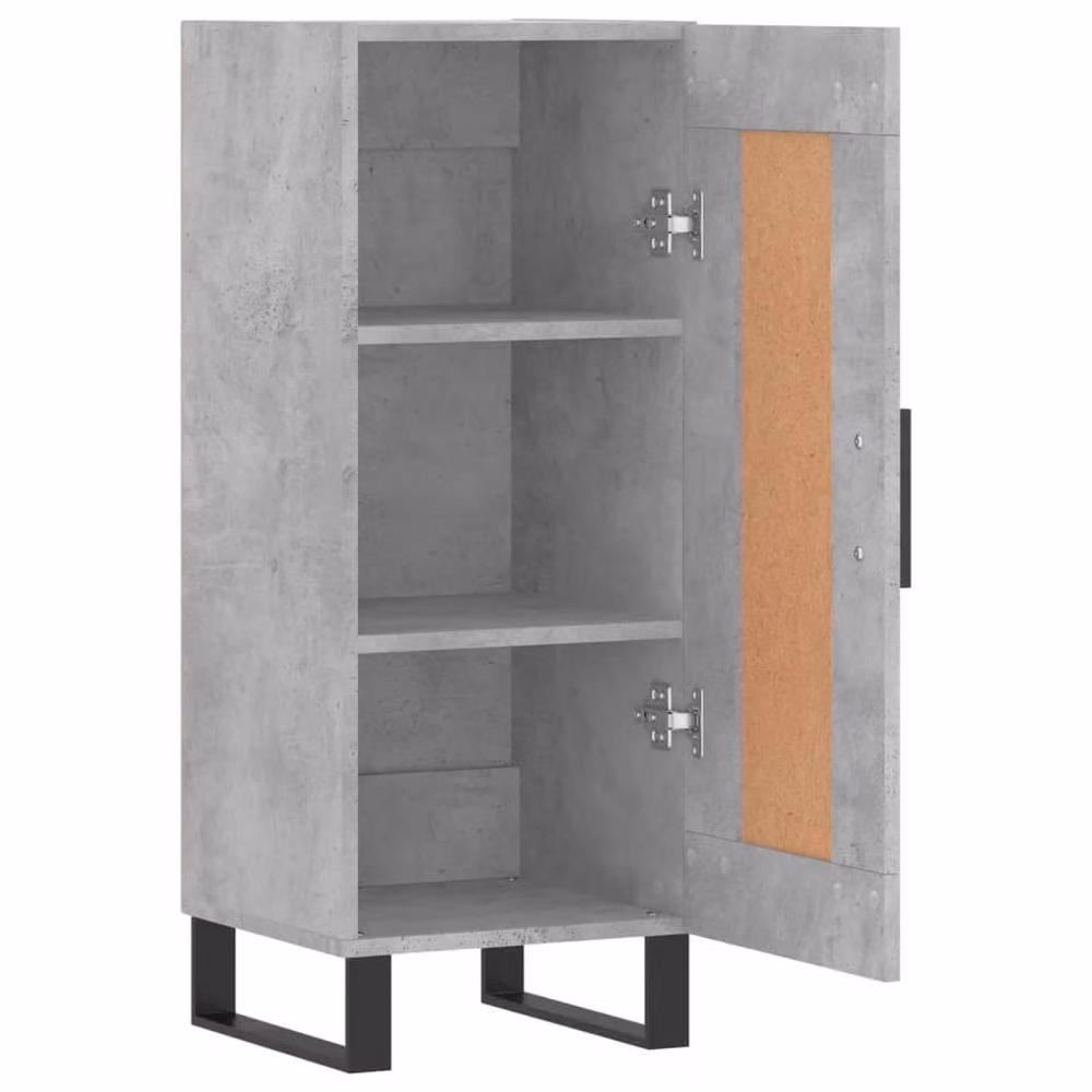Berkfield Home Industrial Sideboard in Concrete Grey, W/D/H: 34.5 x 34.5 x 90 cm – 2