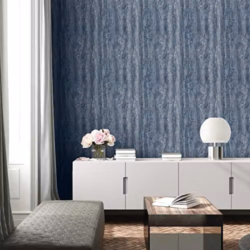 Muriva Eterna Marble Blue Abstract Wallpaper in Blue – 2