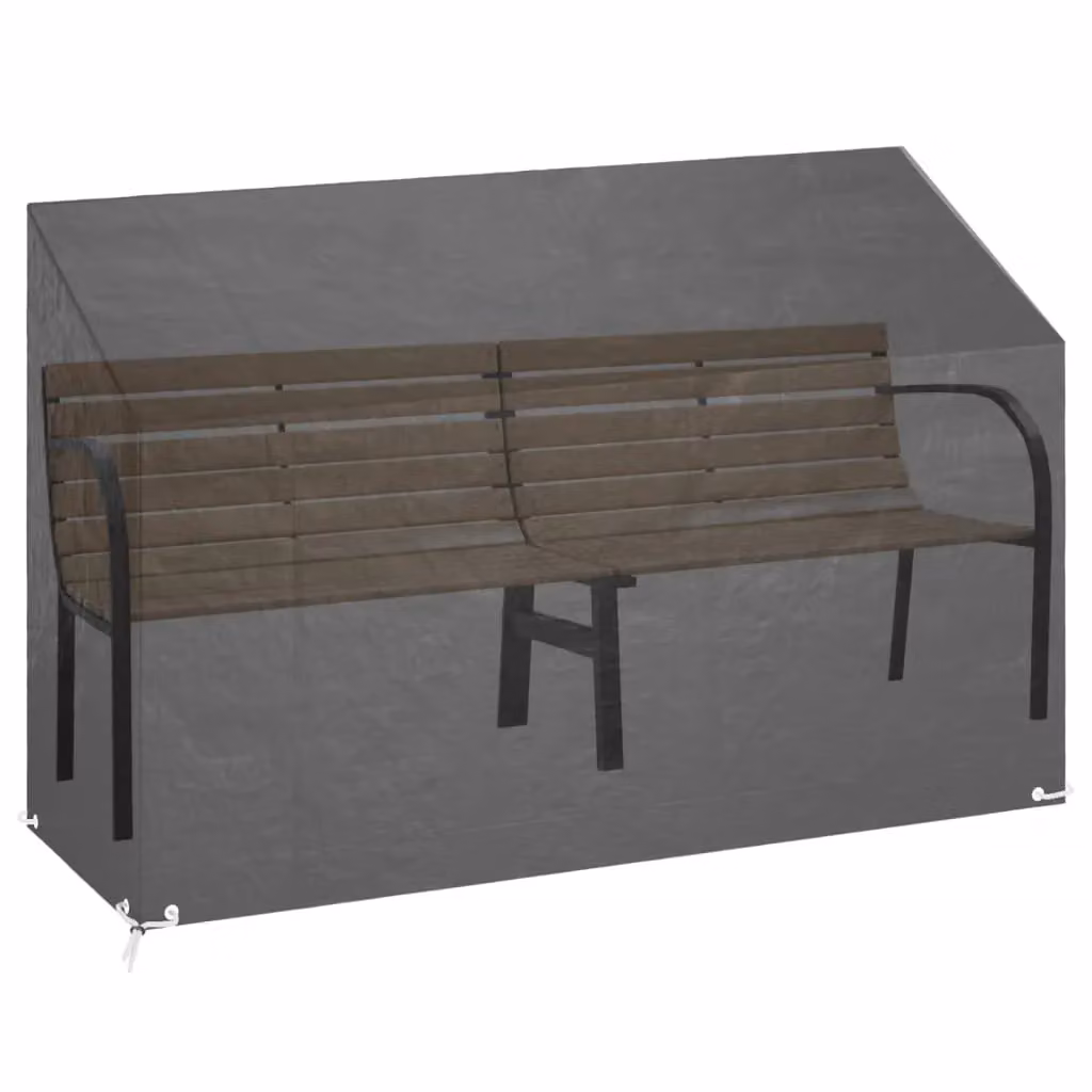 Berkfield Home Water-Repellent Polyethylene Garden Bench Cover with 8 Eyelets, Black, W: 190 cm, D: 70 cm, H: 70-88 cm – 2